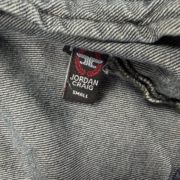 Jordan Craig Denim Jacket Freedom Camouflage Paint Splatter Distressed Size S - Picture 11 of 12